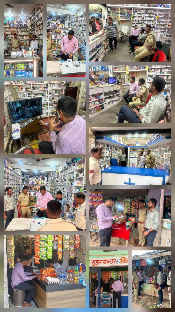 रामानुजनगर में औषधि प्रतिष्ठानों का औचक निरीक्षण, नारकोटिक्स दवाओं के रिकॉर्ड की हुई जांच…